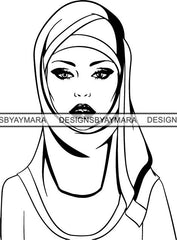 Download Beautiful Muslim Woman Svg Hijab Goddess Queen Diva Classy Lady Svg Designsbyaymara