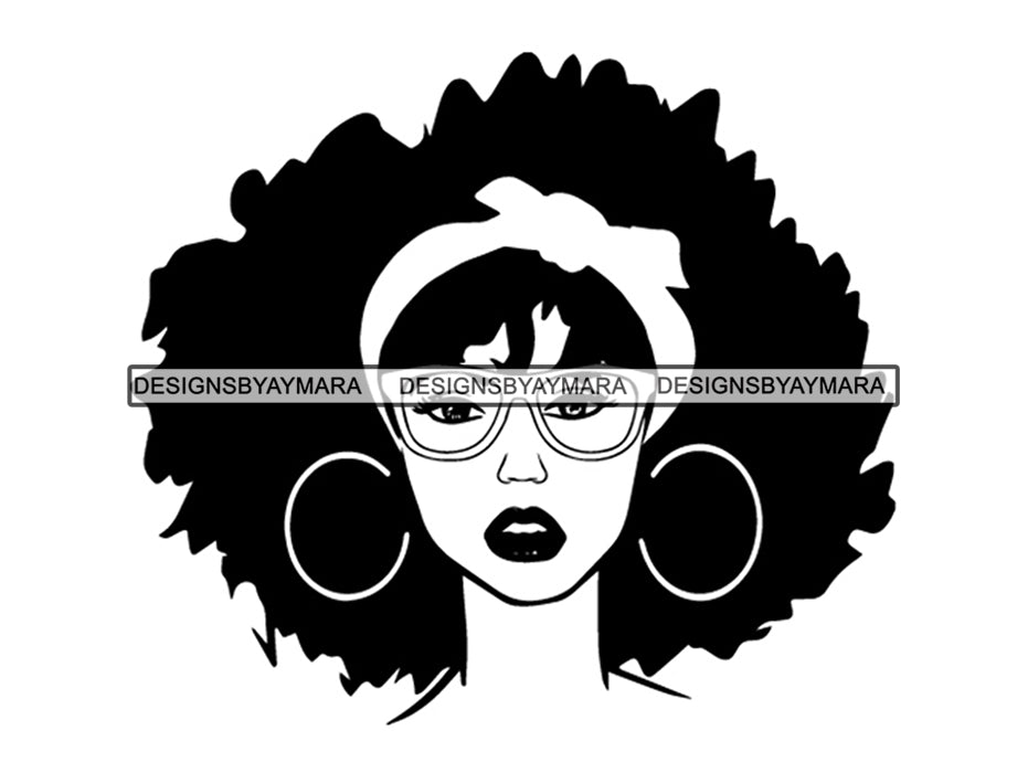Download Afro Lady SVG Cut File For Silhouette and Cricut ...