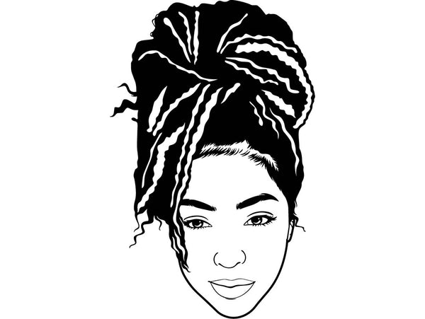 Download Afro Woman SVG Braids Dreads Locs Hairstyle Cutting Files. - DesignsByAymara