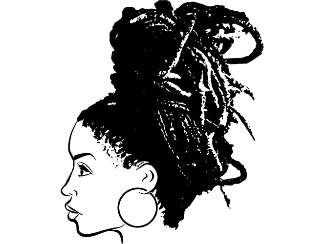 Download Afro Nubian Goddess Dreadlocks Hairstyle SVG Files For ...