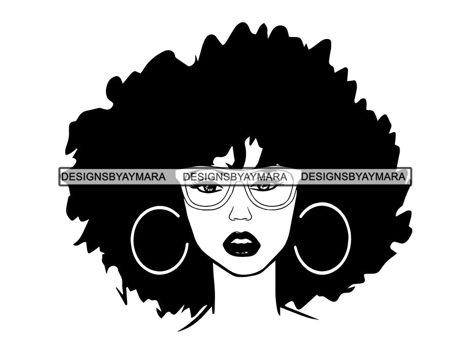 Download Afro Lady SVG Cut File For Silhouette and Cricut ...