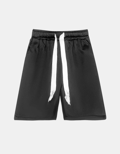 Casual Black Color Knee Length Shorts