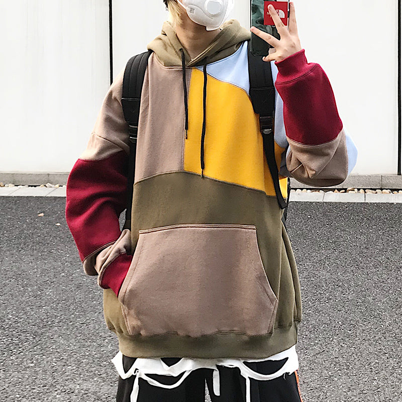 Contrast Patchwork Hoodie – Slick Street