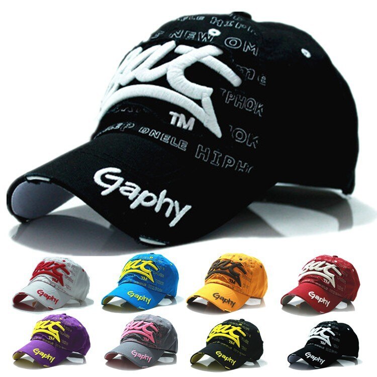 Bat Gaphy Distressed Baseball Cap (15 Colours)