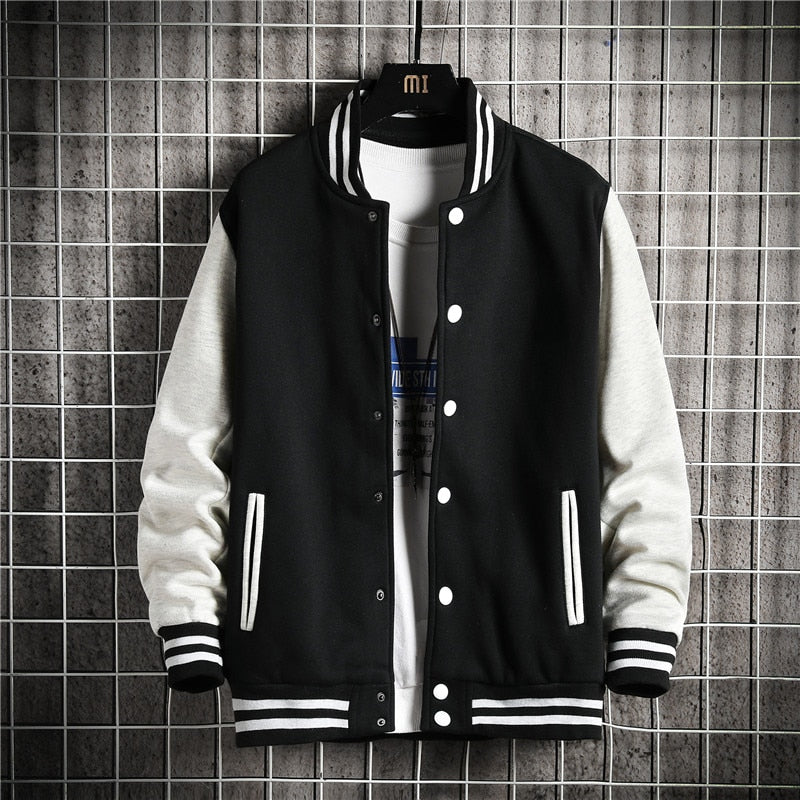 Solid Varsity Jacket