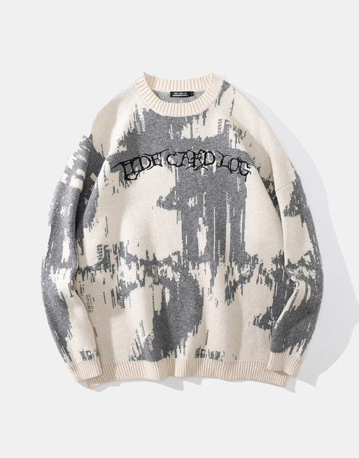 Jacquard Two Tone Sweater