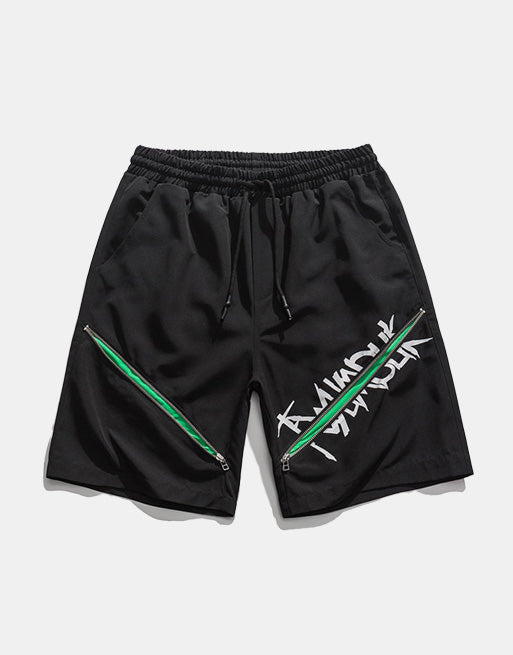 Y2K Centered Zipper Style Shorts