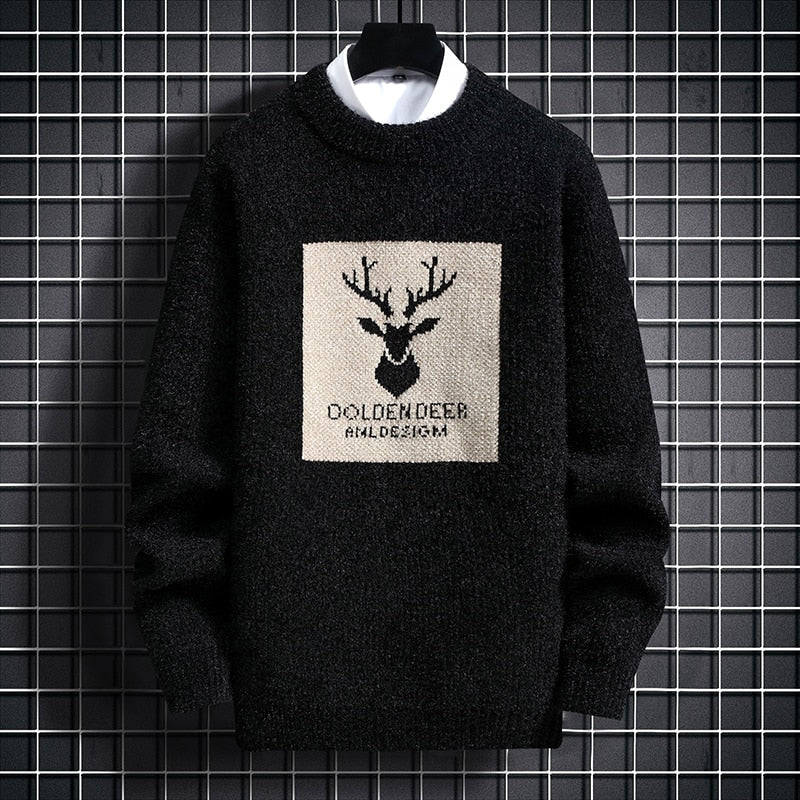 Golden Deer Knitted Sweater