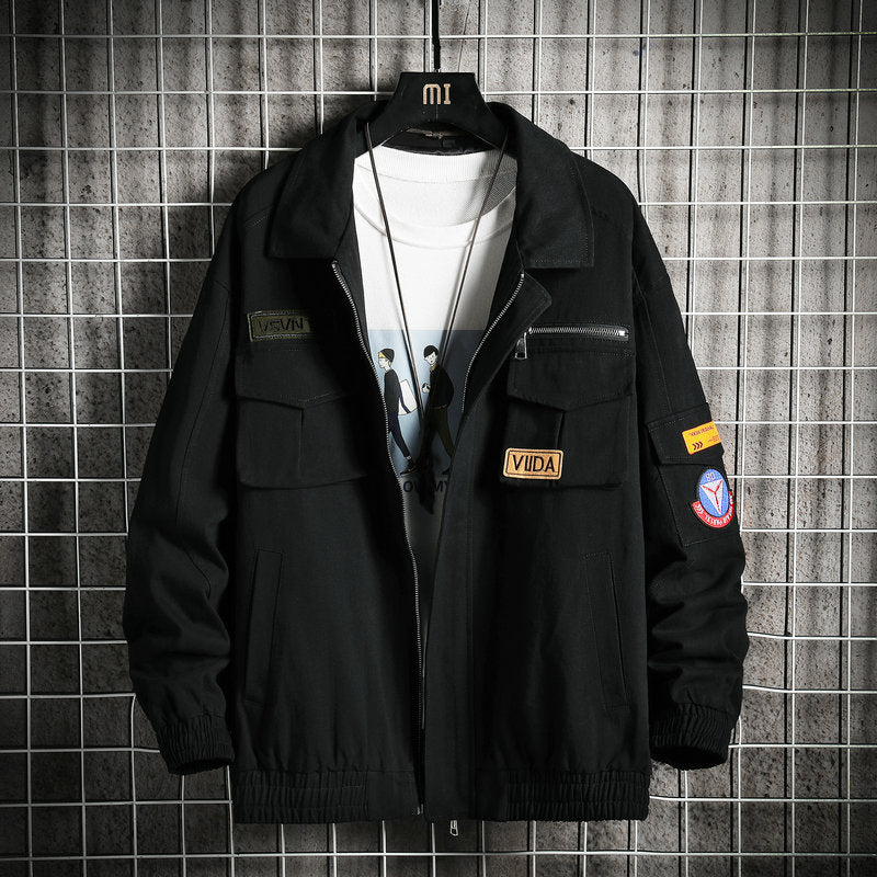 Double Welt Pocket Zipper Style Jacket