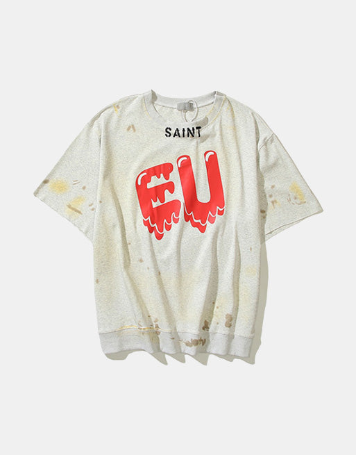 SAINT EU liquefy Heart Shape T-Shirt