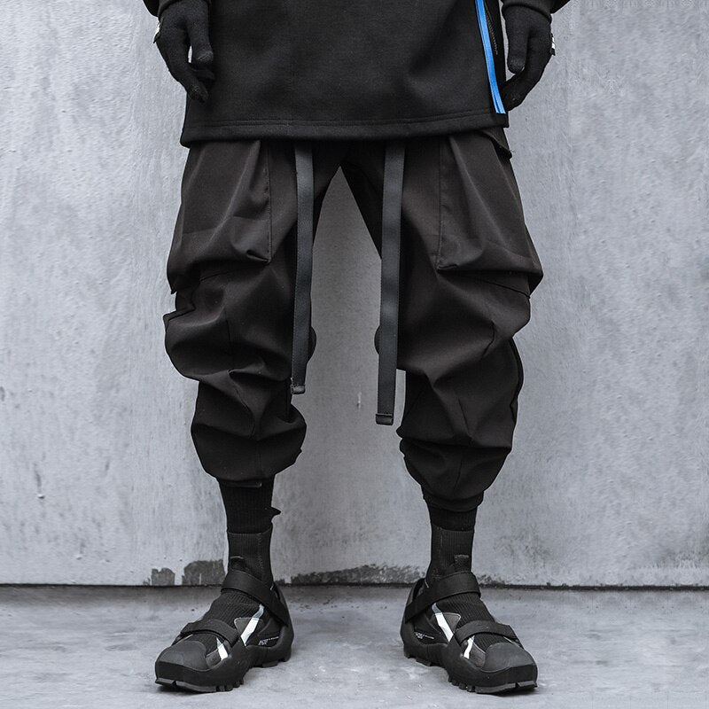 Cyber Mist Cargo Pants - Black