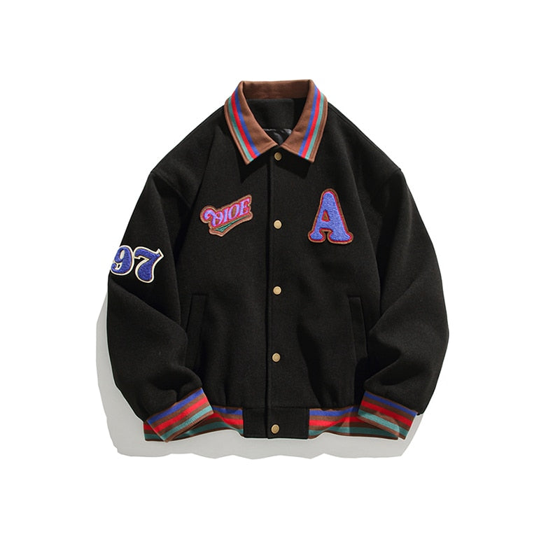 97 Number Baseball Slim Fit Bomber Jacket