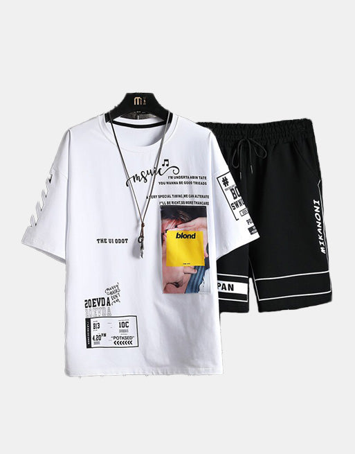 Pecfekallea Blond T-Shirt & Shorts Set