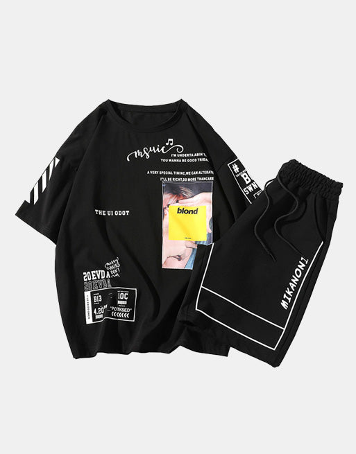 Pecfekallea Blond T-Shirt & Shorts Set