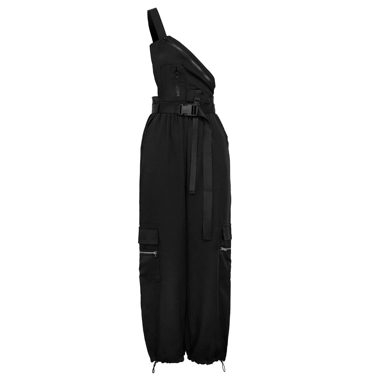 Black Cargo Overalls