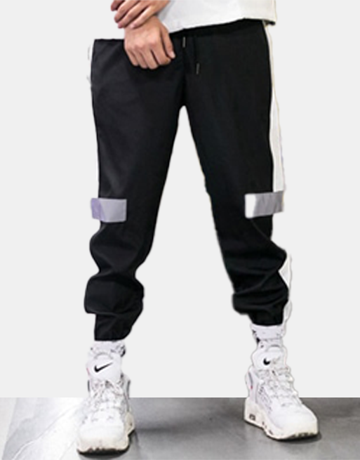 Side Striped Reflective Joggers