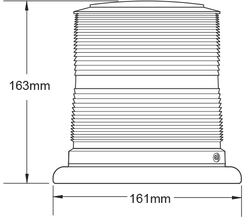 GSE Beacon Light Class 2 Dimensions