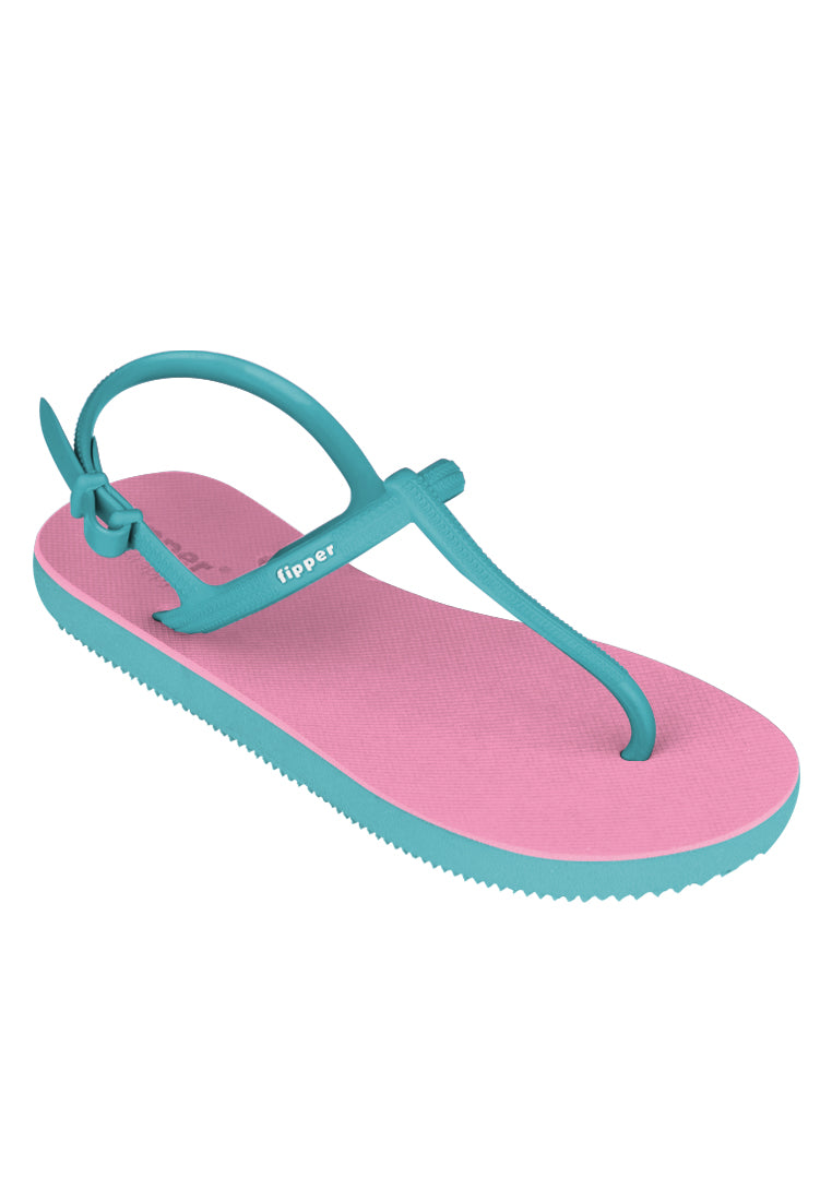 Fipper Strappy Pink (Light) / Turquoise - Fipper Slipper