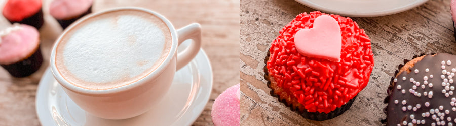 La monarca bakery latte valentines cupcakes