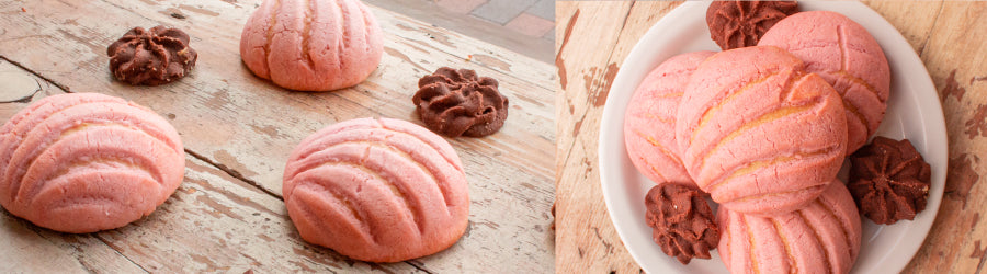 La monarch bakery mexican hot chocolate cookies strawberry conchas