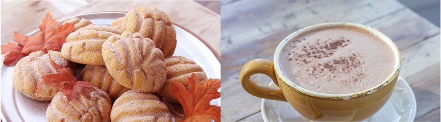 pumpkin conchas champurrado la monarca