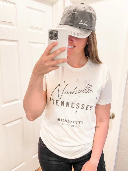 Music City Tee: Vintage White