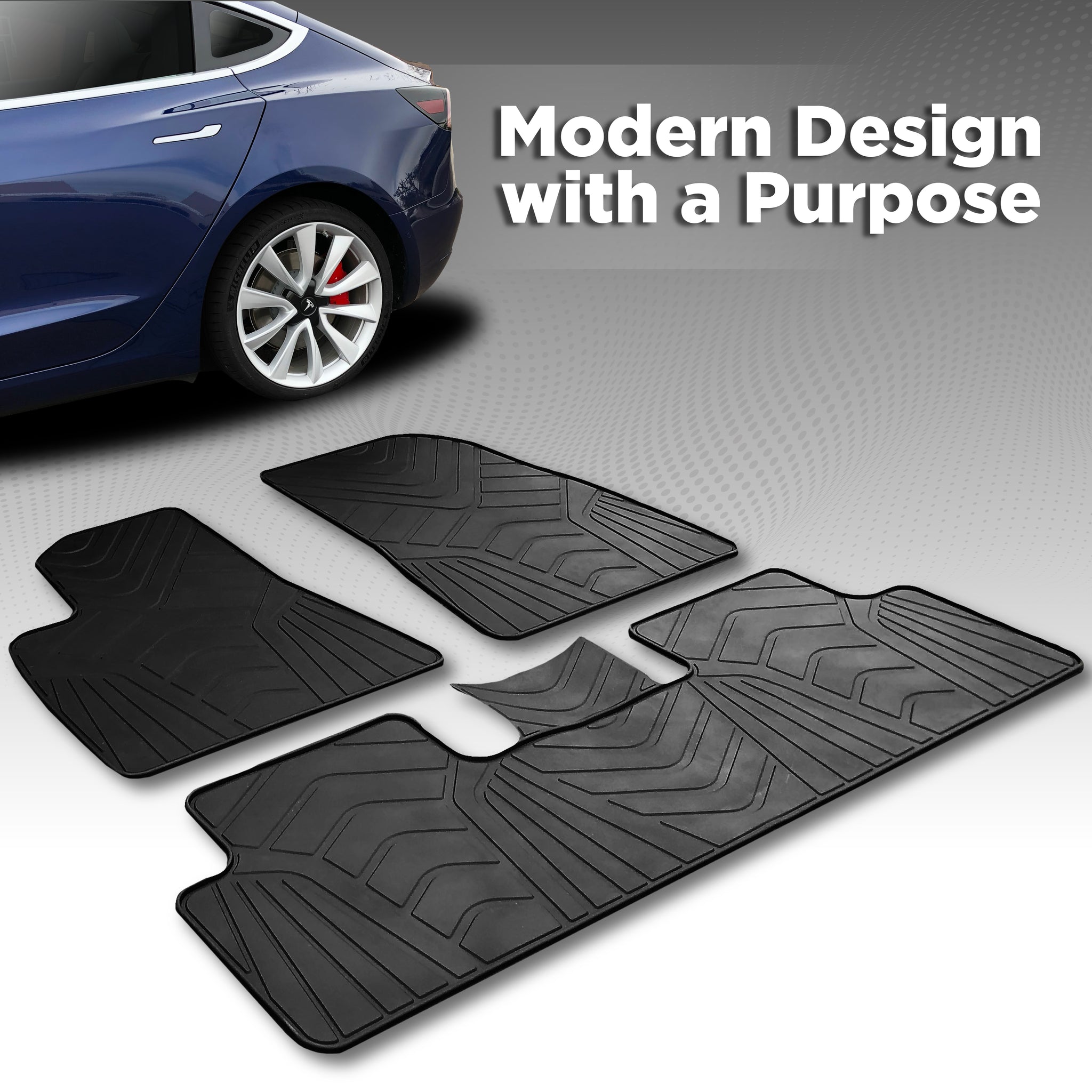 Tesla Model 3 Floor Mats All Weather Fits 2017 2019