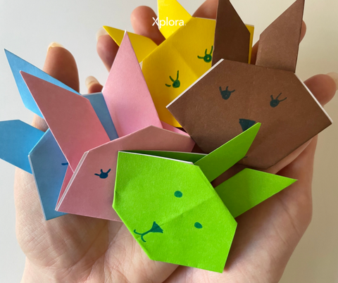 Origami Easter Bunny DIY Children Xplora 