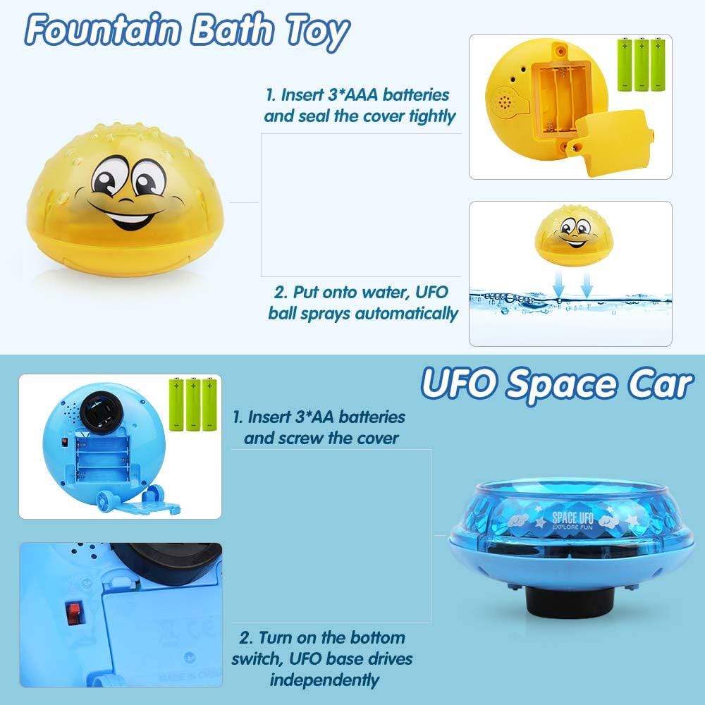 space ufo explorer fun bath toy