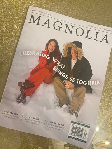 Mid Century Napkins in Magnolia Home Journal Winter 2023