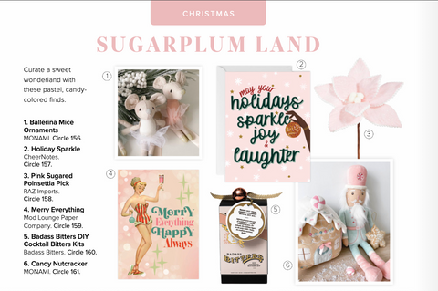 gift shop plus magazine holiday card feature