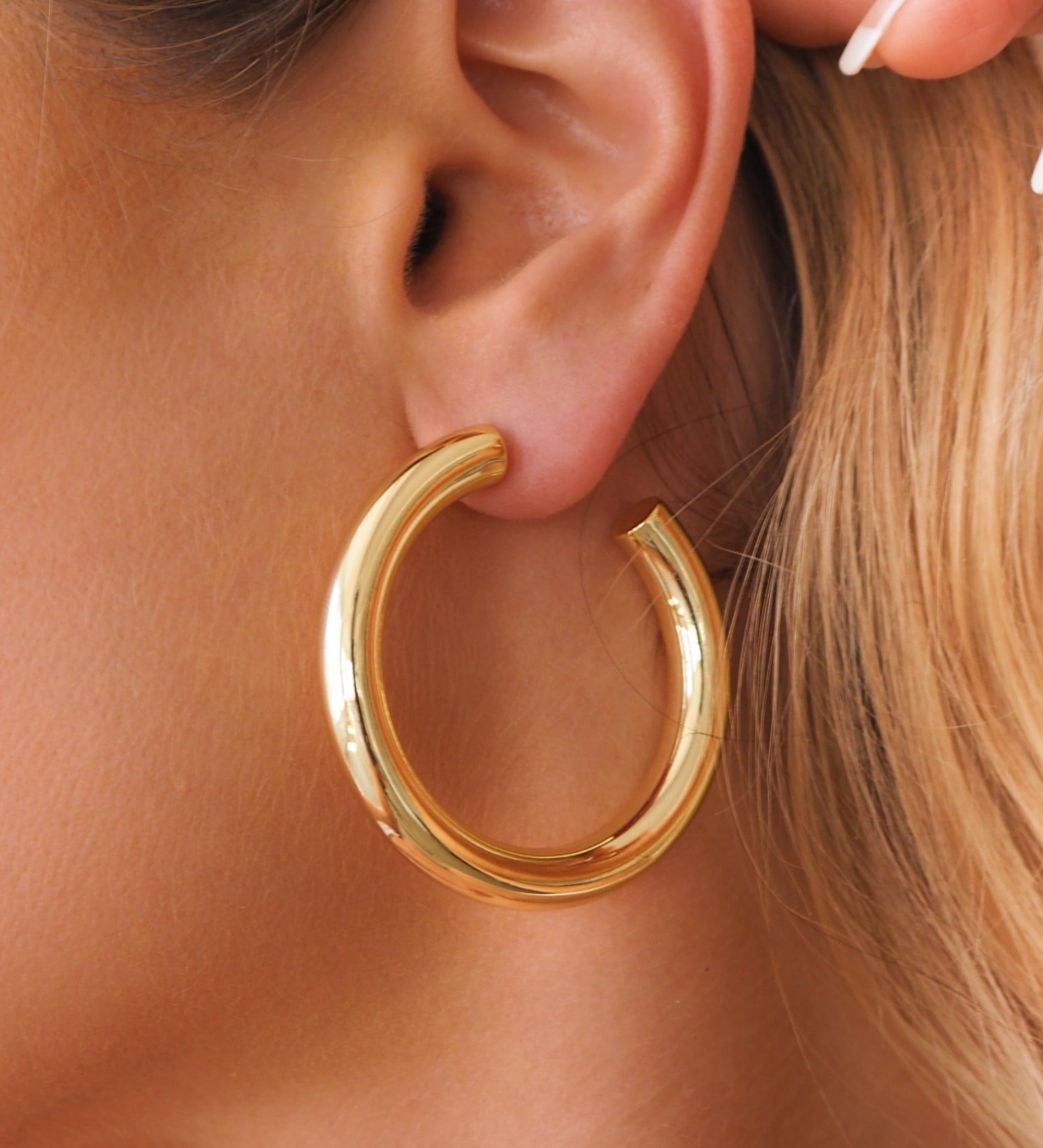 Buy Small Chunky Thick Gold Hoop Earrings Mini Gold Huggie Hoops for Women  Girls at Amazon.in