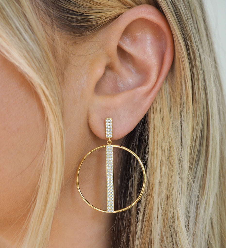 Ryder Earrings  Gold – JacqMaria Jewelry