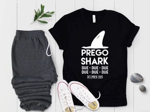 preggo shark funny maternity shirt