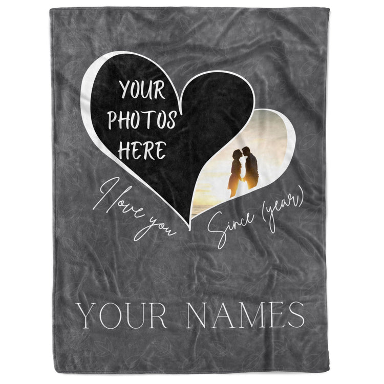 His and Hers Valentines Day Gift Photo Blanket
