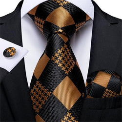 Black and Gold Bowtie Mens Silk Bow Tie for Men Gold 