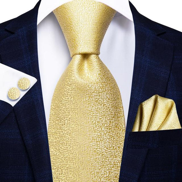 Gold Static Matching Tie Set (3pc) - Modern Mister
