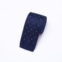 Navy Blue with White Polkadots - Skinny Tie