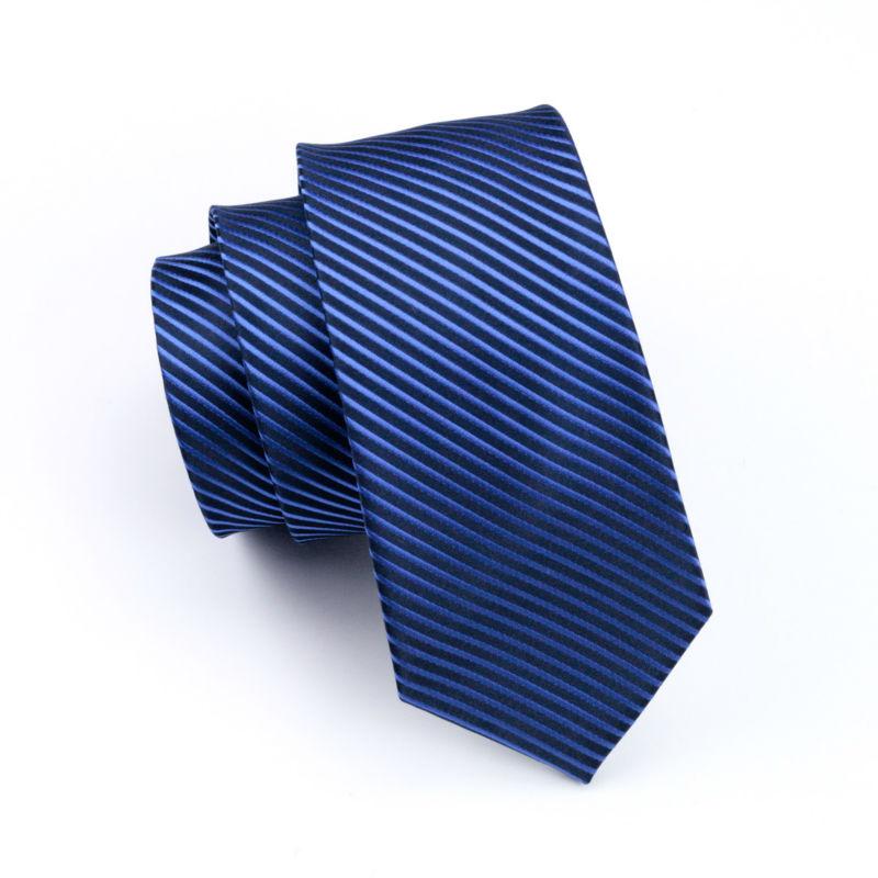 Navy Blue with Light Blue Stripes Matching Tie Set (3pc) - Modern Mister
