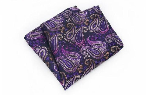 Black Paisley Pocket Square — THE MODERN GENT