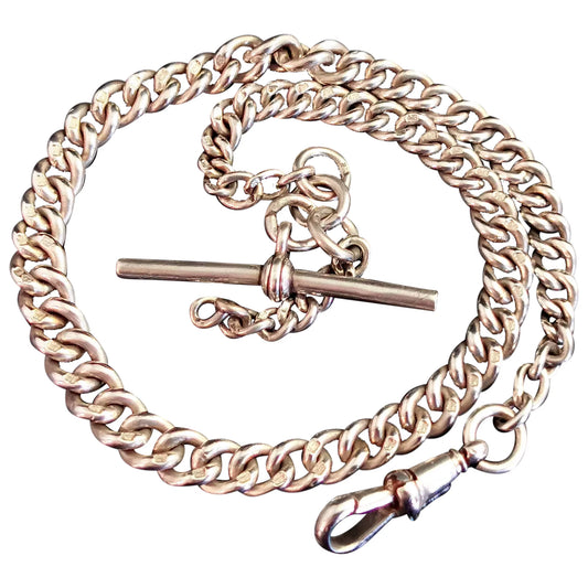 Sterling Silver T-Bar Pocket Watch Chain, c.1908 – Time Antiquarian