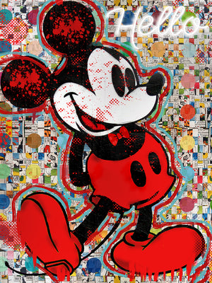 '' Hello '' I Mickey  Cartoons Pop Art