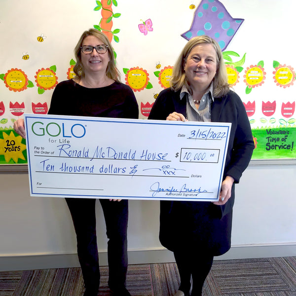 Pictured from left to right: Jennifer Brooks, President, GOLO LLC and Pamela W. Cornforth, President and CEO, Ronald McDonald House, Delaware.