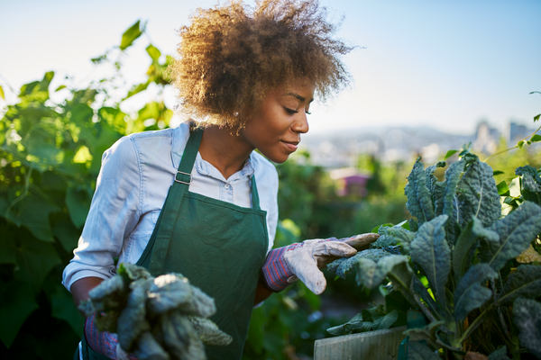 Woman in her garden