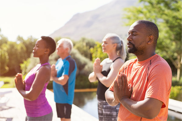 Group of people meditating