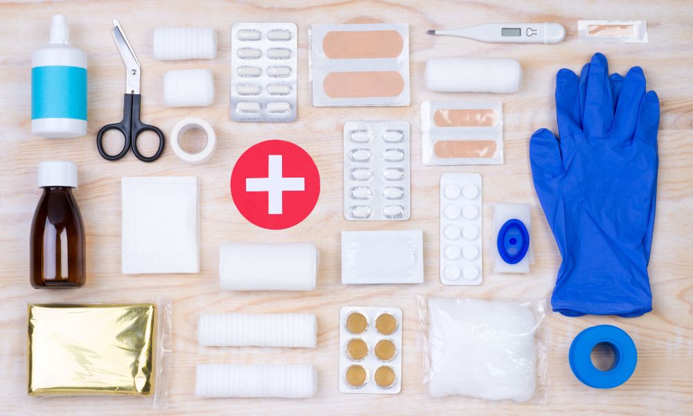 A pet first aid kit