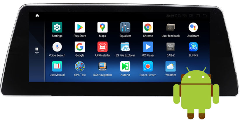 10.25'' BMW 5 series G30 G31 Navigation Android 12 GPS screen Apple Carplay