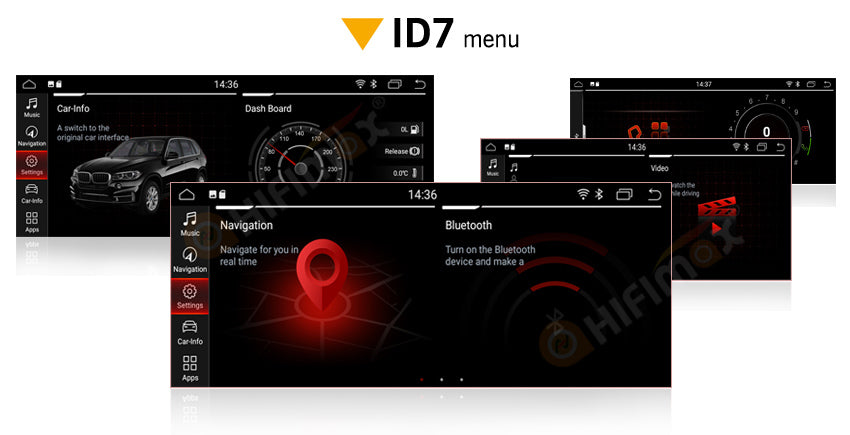bmw navigation gps with ID7 menu
