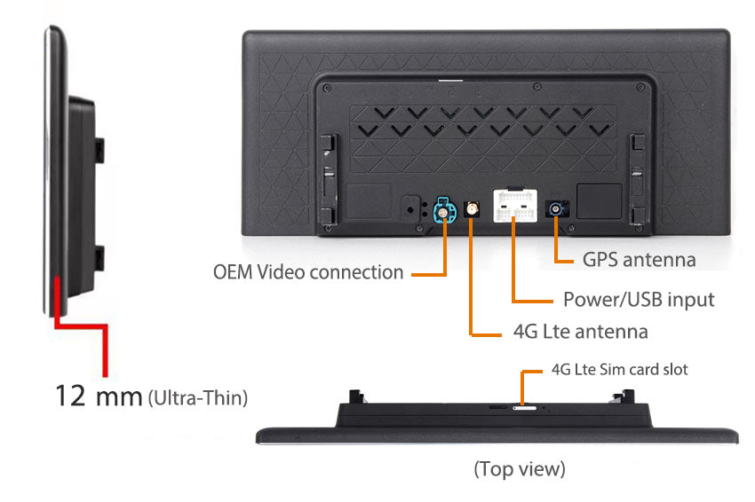 Ultra-thin BMW style 12.3 inch infotainment system