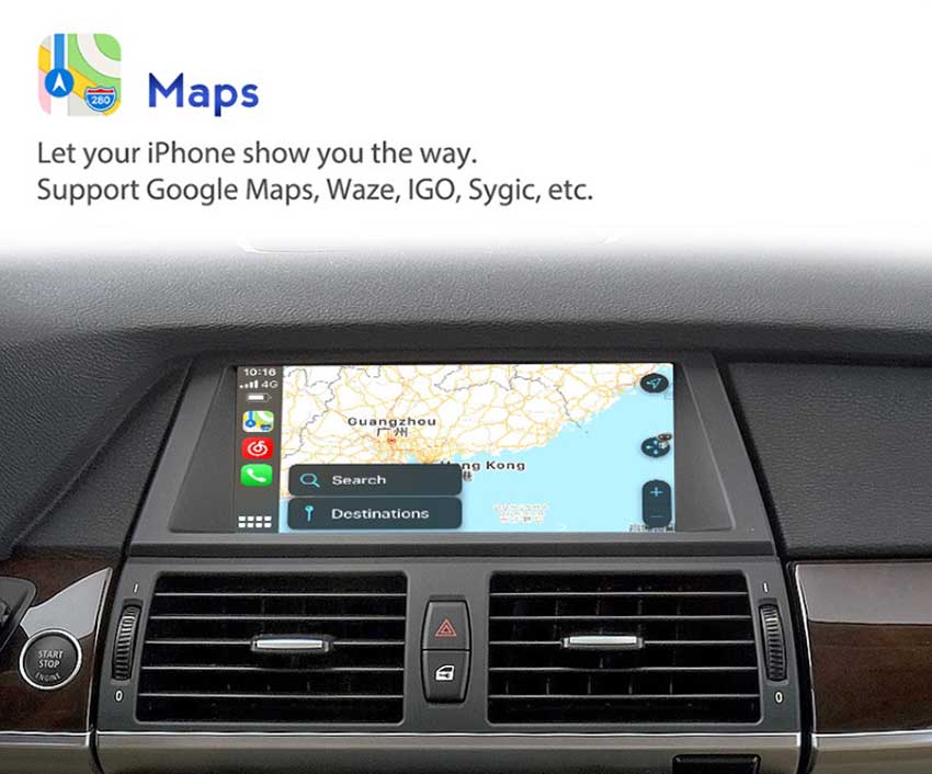 bmw x5 x6 wireless apple carplay gps navigation system